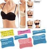 4 Way Strapless Bra w/ Hidden Wires, 4 Different Ways to Wear This Bra (32B, Beige)