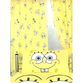 Spongebob Squarepants 'Smiles' Curtains 54" drop - Great Low Price