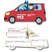Einladungskarten Feuerwehr 6 Stk.
