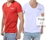 Kaporal - T Shirt Gift Pack X2 Col V Blanc/rouge