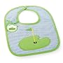 Mud Pie Country Club Baby Decorated Blue Seersucker Bib, Golf
