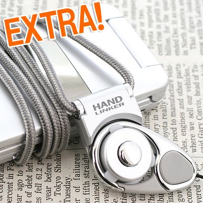 【HandLinker/ハンドリンカー】HandLinker EXTRA ハンドリンカーエクストラ携帯ネックストラップ(シルバー)