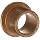 Bunting Bearings EF242824 1 1/2" Bore x 1 3/4" OD x 1 1/2" Length 2" Flange OD x 3/16" Flange Thickness Powdered Metal SAE 841 Flanged Bearings
