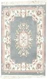 111 x 30 Handmade Knotted European Aubussan New Area Rug From India - 49794