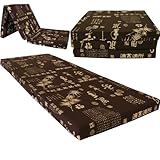 Brown Bamboo Design Shikibuton Trifold Foam Beds 3
