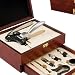 Wine Tool Set Cabernet in Burled Wood Case w/ Drawer - by Picnic Time