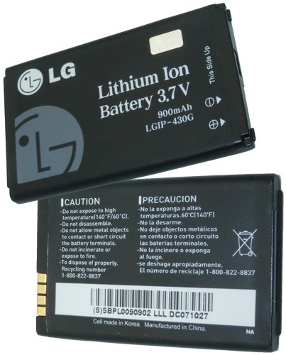 CellularFactory: Lg CU720 Shine CF360 LG OEM LGIP-430G SBPL0090901 / SBPL0090902 Standard Cell Phone Battery