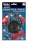 Mylec Practice Hockey Puck, Black (Pack of 6)