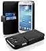 Cadorabo Book Case Compatible with Samsung Galaxy MEGA 5.8 in Oxid Black - with Stand Function and Card Slot Made of Structured Faux Leather - Wallet Etui Cover Pouch PU Leather Flip