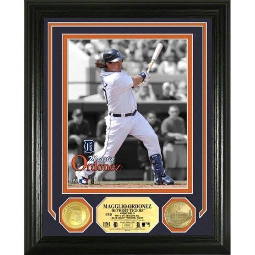 Highland Mint Detroit Tigers Magglio Ordonez 24KT Gold Coin Photo Mint