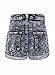 Bienzoe Big Girl's Summer Stretchy High Waist Holes Ripped SnowWash Jean Shorts