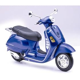 Click here to buy Vespa Granturismo (Blue, Green, or Grey) 1:12 scale diecast scooter by Newray by Newray.
