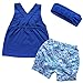 iiniim Baby Girls 3PCs Flower Outfit Headband + Vest Top + Shorts Clothes Set