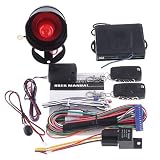 1-Way Car Alarm Security System with Remote Control + Key 