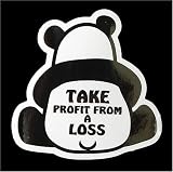 コトワザステッカー/パンダ《損して得とれ/TAKE PROFIT FROM A LOSS》防水加工 の評価・レビュー