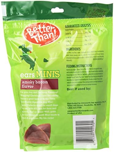 BETTER THAN EARS 790501 15-Pack Minis Bacon for Pets, 7-Case