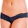 Lace Low Rise Cheeky Pantie 2 Color Options Black or White Size L