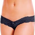 Lace Low Rise Cheeky Pantie 2 Color Options Black or White S M or L