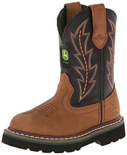 John Deere 2190 Western Boot (Toddler/Little Kid),You Tan Black Top Pull ON,11 M US Little Kid