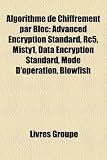 Algorithme de Chiffrement Par Bloc: Advanced Encryption Standard, Rc5, Misty1, Data Encryption Standard, Mode D'Op Ration, Blowfish