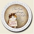 Scentiment Coaster with saying ~ Best Things in Life ~ vanilla aroma ~ gift bag and easel
