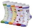 Lot Of 6 Pairs Assorted Computer Design Kids / Girls Socks