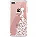 iPhone 6 Case, iPhone 6s Case,JAHOLAN TPU Silicone Gel Soft Clear Case Cover for iPhone 6 6S - White Beautiful Butterfly Girl