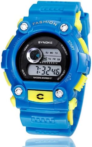 Ampmall® Luxury Analog Fashion Climbing Double Movement Watch for Business Men Student Casual Pu Band Digital Children Kids Boys Wristwatches Teens Unisex Outdoor 30m Waterproof Sports Watch Waterproof Military Watches Boy's Girls Boyfriend Gift Girlfriend Watch Xmas Gift Christmas Surprise with Unique Ampmall Lable (Blue-88888)