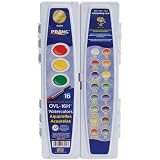 Prang 16 Color Watercolor Set with No. 9 Brush ~ Prang