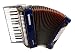 Hohner Bravo Piano Accordion, 48 Bass, Blue