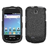 Rhinestones Protector Case for Samsung Dart T499, Black Full Diamond