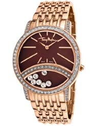 Womens Rose-Tone Stainless Steel Brown MOP dial
