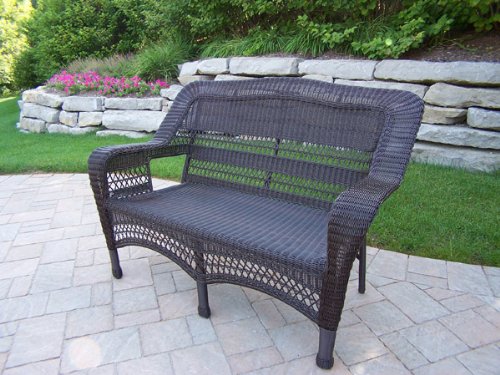 Oakland Living Resin Wicker Aluminum Frame Loveseat