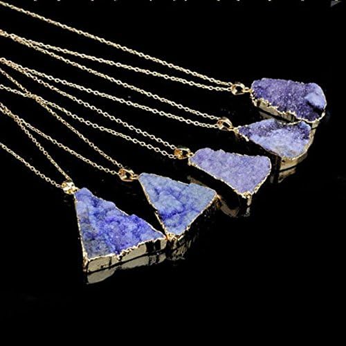 RowNumber1 1 Pc Crystal Quartz Healing Point Chakra Bead Gemstone Pendant Necklace Women 7-Purple beautiful Sexy Lovely