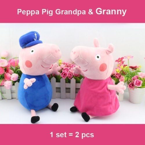 DH LLC Peppa Pig Plush Toy Grandma And Grandpa 2Pcs Set 30cm/12" Size by DH LLC