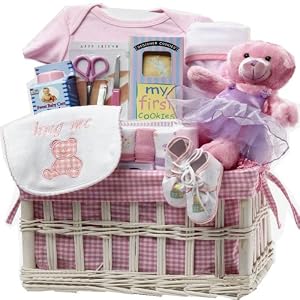 Art of Appreciation Sweet Baby Special Delivery Gift Basket (Girl Pink)