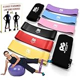 Resistance Loop Bands Set w/FREE EBOOK- Best Home Gym Fitness & Physical Therapy Full Body Exercise - Leg Shoulder Rehabilitation Band - Pilates - Yoga - Elastic Stretch Workout - Exercise Equipment