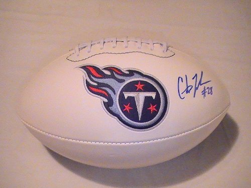 Chris Johnson Tennessee Titans Signed Autographed Football Coa