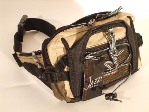 Outdoor Gear Travel Bumbag, Document Passport Holder, Waist Bum Bag Black / Sand 