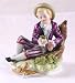 c1890 Doccia figure boy with flower