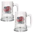 New England Revolution MLS 2pc 15oz Glass Tankard Set - Primary Team Logo