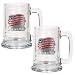 New England Revolution MLS 2pc 15oz Glass Tankard Set - Primary Team Logo by Great American Products