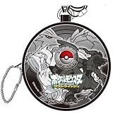 【ポケモンお財布】首から下げれる丸型ネックパース　ポケットモンスターシリーズ　レシラム＆ゼクロム ブラック/ブラック