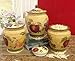 CANISTER SET,3PC CANISTER TUSCANY WINE GRAPE FRUITS