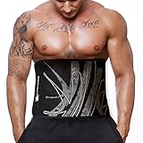 Actervate - Waist Trimmer Belt Black 50 inch, Slimmer Belt & Sweat Belts for Women and Men - Best Belly Burner Belt, Waist Belt, Back Support, Abs Workout, Slimming & Weight Loss Belt. Mini Sauna Suit