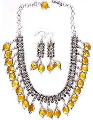 Pearl Necklace with Matching Earrings Set - Sterling Silver