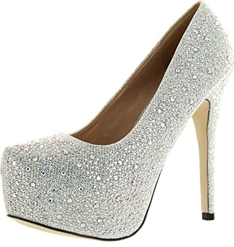 Eye Candie Womens Celine-85W Shiny Platform Pumps