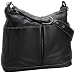 OiOi Pocketed Hobo Black Shrunken Leather