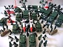 150pc Army Men Toy Soldiers Play Set with Jeeps Missiles Etc