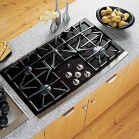 Ge Profile Jgp970sekss 36 Gas Cooktop With 5 Sealed Burners Black